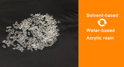 ¿Qué emulsionante se utiliza para convertir la resina acrílica a base de solvente en resina acrílica a base de agua?