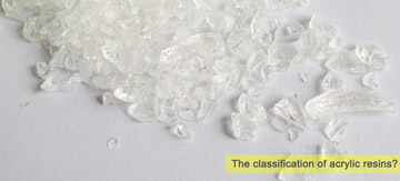 ¿Cuáles son la clasificación de las resinas acrílicas?