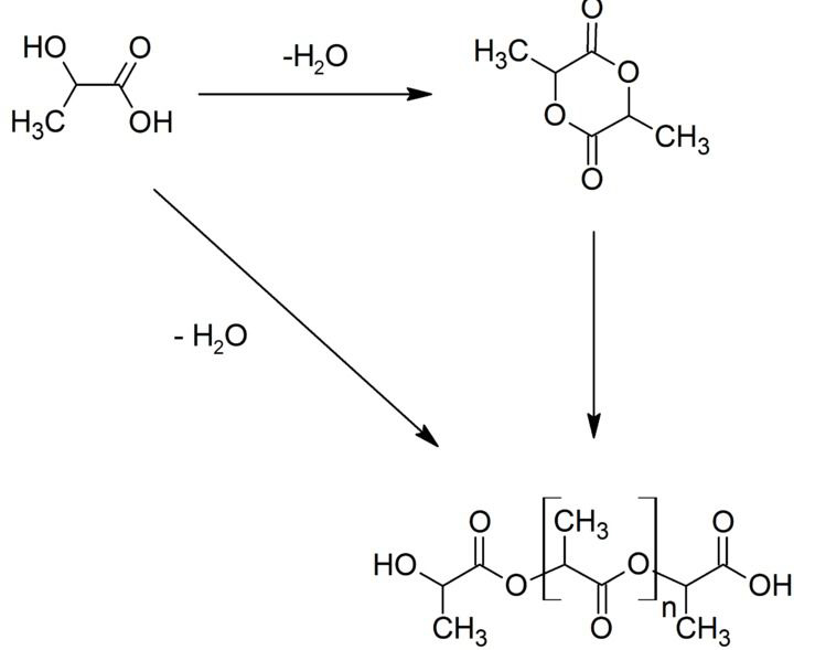 el proceso del ácido poliláctico